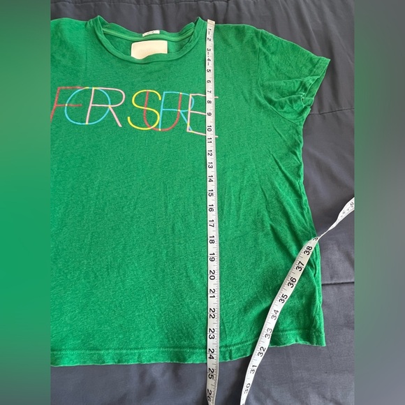 LIKE NEW - MOTHER - The Sinful Wash Golf Green For Sure Crewneck Tee - Sz Large - Picture 10 of 12